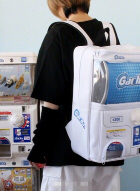 TakaraTomy 扭蛋机风格背包大容量简约创意双肩包休闲包校园书包