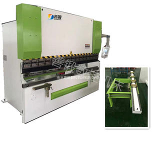 善锻80t自动计算工件展开长度4 1双伺服3.2米电液数控折弯机da56