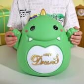 特大号绿色恐龙存钱罐只进不出超大容量儿童防摔储蓄罐创意礼物品