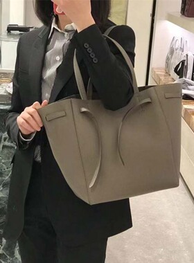 大容量真皮牛皮Cabas phantom托特包购物袋 单肩手提翅膀包妈咪包