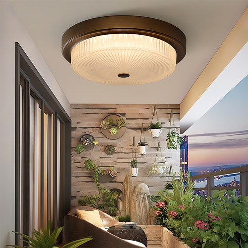 户外阳台大门口吸顶灯美式新中式