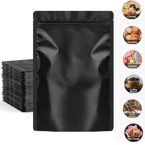 50PCS Resealable Coffee Herb Powder Zipper Pack Bag Smell Pr