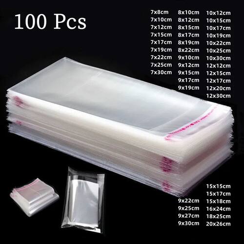 Self adhesive sealing transparent plastic bag, used for pack