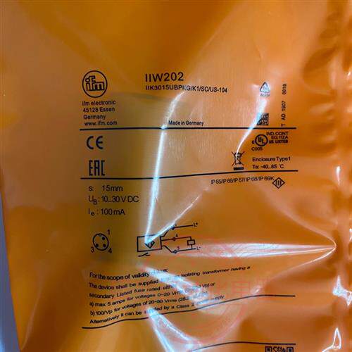 传感器IIW202 MIK3015UBPKG/K1/SC/US-104