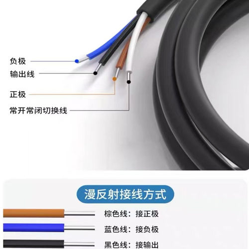 高精BGX-40N漫反射激光背景抑制光电开关传感器E3Z-LL61黑白等距