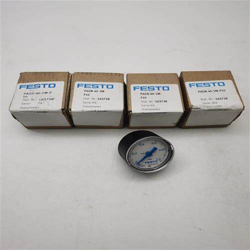 可直拍 563738 PAGN-40-1M-P10原装FESTO费斯托压力表0-1MPa 现货