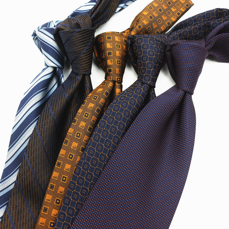10公分宽版蓝色咖色花纹格纹复古英伦日系儒雅男士商务正装领带