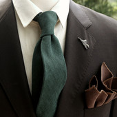 休闲正装 复古经典 纯色墨绿咖啡焦糖色领带男女韩版 学院风文艺结婚