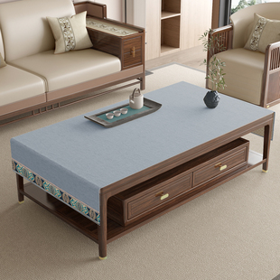 中式茶几盖布巾禅意茶餐桌布桌旗新中式茶席茶台布艺长方型茶桌布