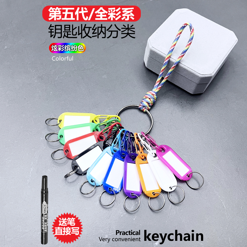 钥匙收纳神器标签牌钥匙盘