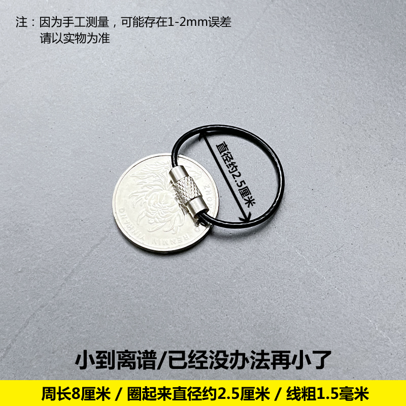 个性钥匙扣小号钢丝圈环钥匙链包挂件挂饰diy手工男女可爱钥匙圈