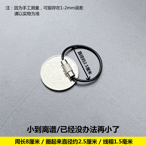 个性钥匙扣小号钢丝圈环钥匙链包挂件挂饰diy手工男女可爱钥匙圈
