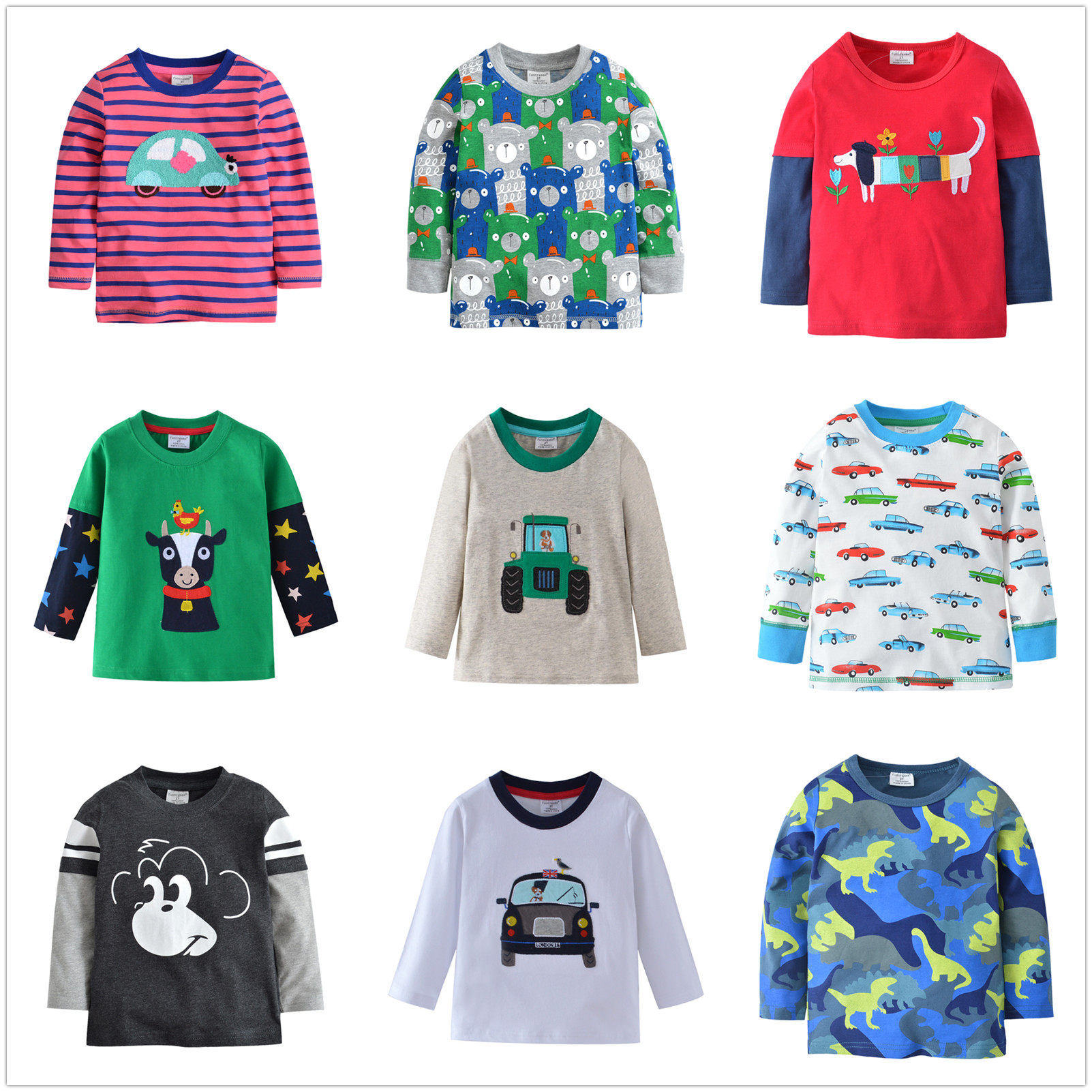 特价瑕疵款式长袖童装T恤 男女童春秋外出服欧美儿童便宜棉长袖T,童装/婴儿装/亲子装,T恤,淘宝优惠券,粉丝福利购,淘宝优惠卷