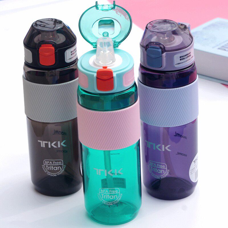 tkk随手杯运动水杯吸管杯子儿童夏季男女孩小学生水壶便携防漏摔
