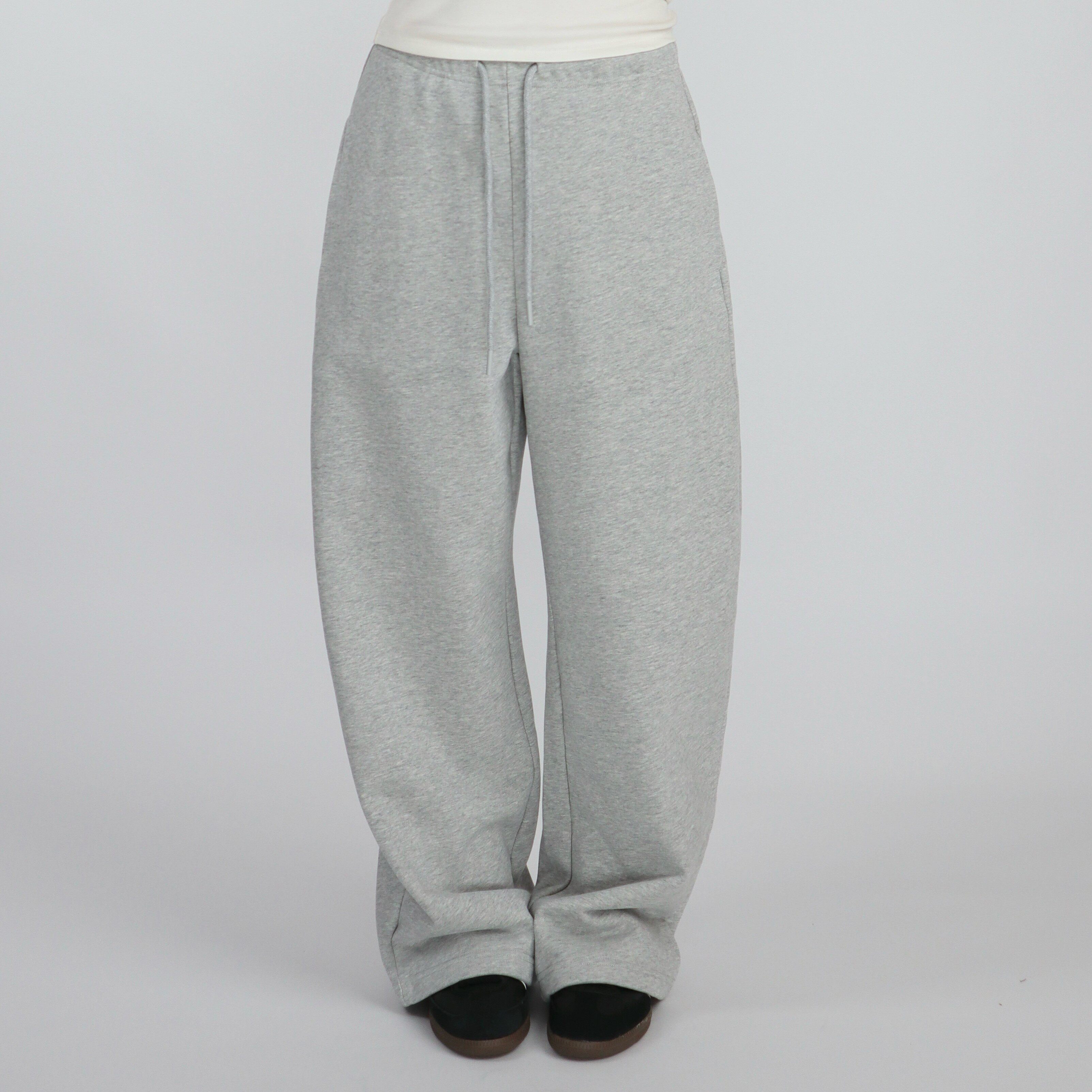 小个子2026早春新款垂感弯刀休闲裤抽绳宽松香蕉卫裤阔腿裤女裤