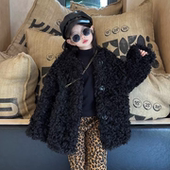 女童秋冬季 皮草外套2025新款 儿童洋气加厚毛毛衣中大童加厚大衣潮