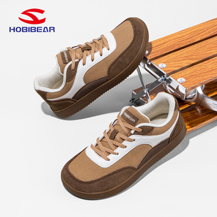 HOBIBEAR宽头鞋新款德训鞋板鞋男女鞋休闲百搭秋季潮鞋复古情侣鞋