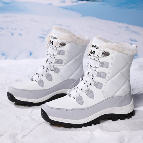 RONTA女加绒保暖防水防滑雪地靴