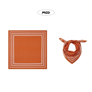 MOD秋冬围巾日系复古文艺头巾橘色丝巾西太后波点方巾小圆点发带