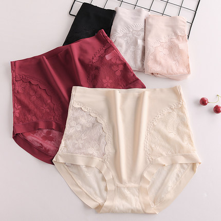 【256】内裤女性感蕾丝7a级抗菌裆镂空无痕透气高腰收腹三角裤头