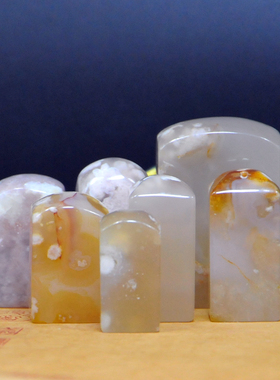 玛瑙吊坠篆刻玉石樱花