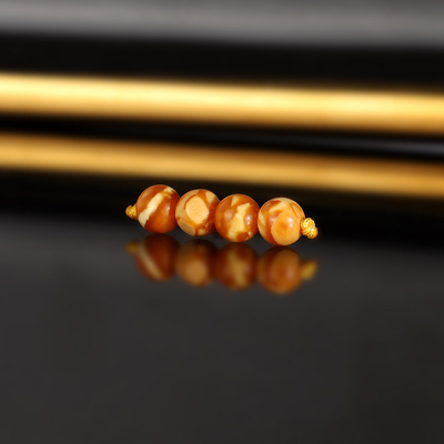 天然俄料云端老蜡散珠5mm 2965号 妖花古董蜜蜡配珠隔珠