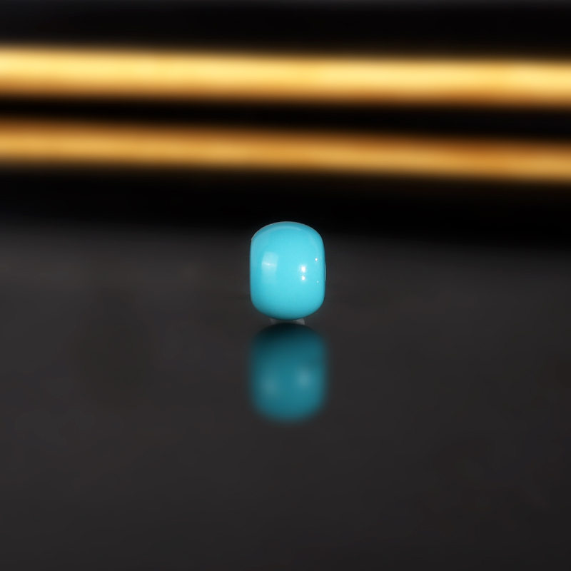 原矿天然绿松石老型珠散珠7.3x5.6mm GL24玉化高瓷天花板配珠隔珠