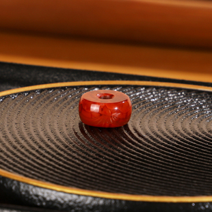 天然南红散珠GPD8 直径12.5mm 高货隔珠火焰红配珠单珠顶珠大孔