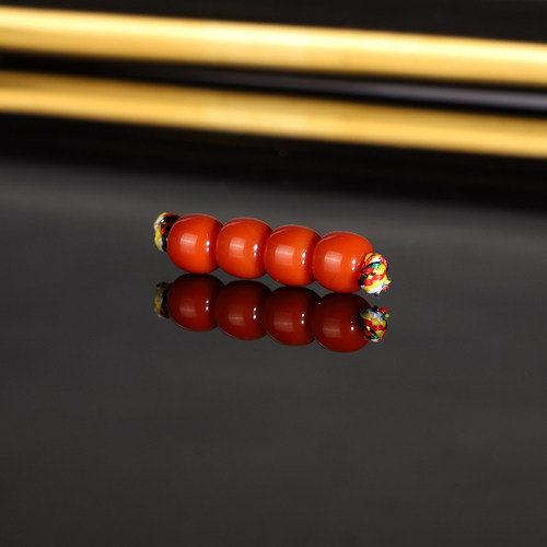 天然毕业级瓦西南红老型珠散珠5.5mm 2969号 大孔珠配珠 一物一图