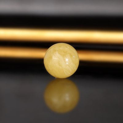 天然俄料蜜蜡散珠11.6mm 1565号 妖花白花密大单珠配珠顶珠