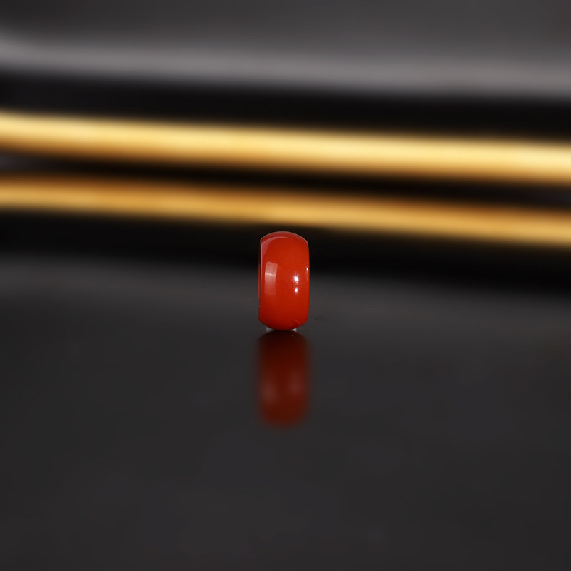 原矿瓦西南红隔珠 直径9.6x4.7mm 759号 大孔珠 柿子红散珠配珠