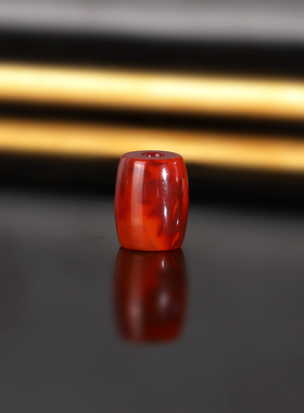 原矿天然川料南红桶珠 8x10mm 1519号  南红散珠配珠隔珠