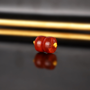 原矿天然瓦西南红直切散珠10x5.8mm ZGH22 火焰红南红配珠隔珠