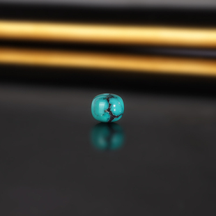 原矿高货铁线绿松老型珠散珠 723号 6.9x5.9mm 高瓷蓝 一物一图