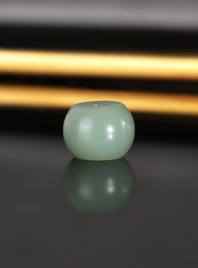 天然俄料粉晴隔珠12x8.8mm 2267号 柔光 羊脂玉 大孔珠散珠配珠