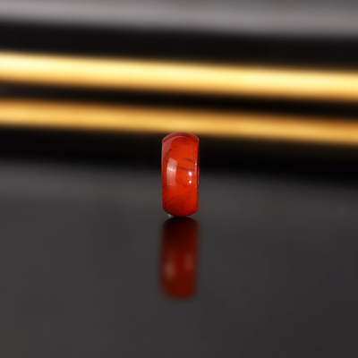 原矿川料包浆火焰南红隔珠 直径11.3x4.7mm 2208号 大孔珠 散珠