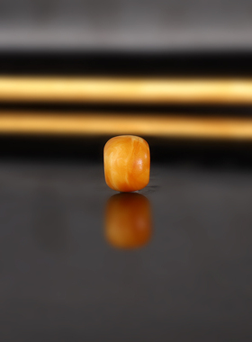 天然老蜡老型珠散珠 直径9.1x7.4mm LL63 云端古董老蜜蜡配珠