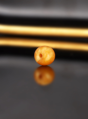 天然老蜡老型珠散珠 直径9x7.2mm LL67云端古董老蜜蜡配珠隔珠