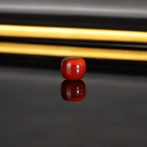 原矿瓦西南红老型珠散珠直径8.9X7.7mm N140 高货牛血红单珠配珠