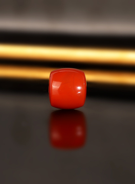 原矿天然瓦西直切南红散珠12.3x11.2mm 1007号 毕业级配珠隔珠