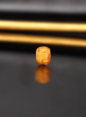 天然老蜡老型珠散珠 直径8x6.2mm LL49 云端古董老蜜蜡配珠隔珠