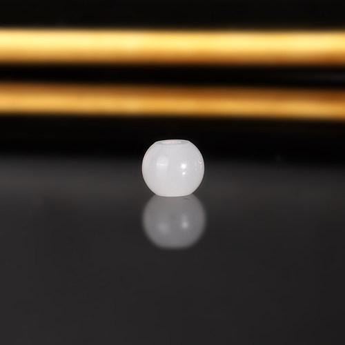 天然和田玉散珠7x5.9mm 2414号 羊脂玉白玉配珠隔珠 一物一图