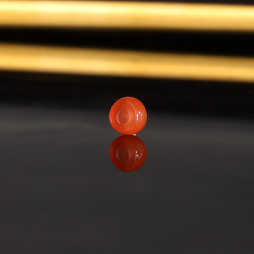 天然保山冰红南红散珠5.2x2.7mm 3314号 大孔珠 南红配珠隔珠