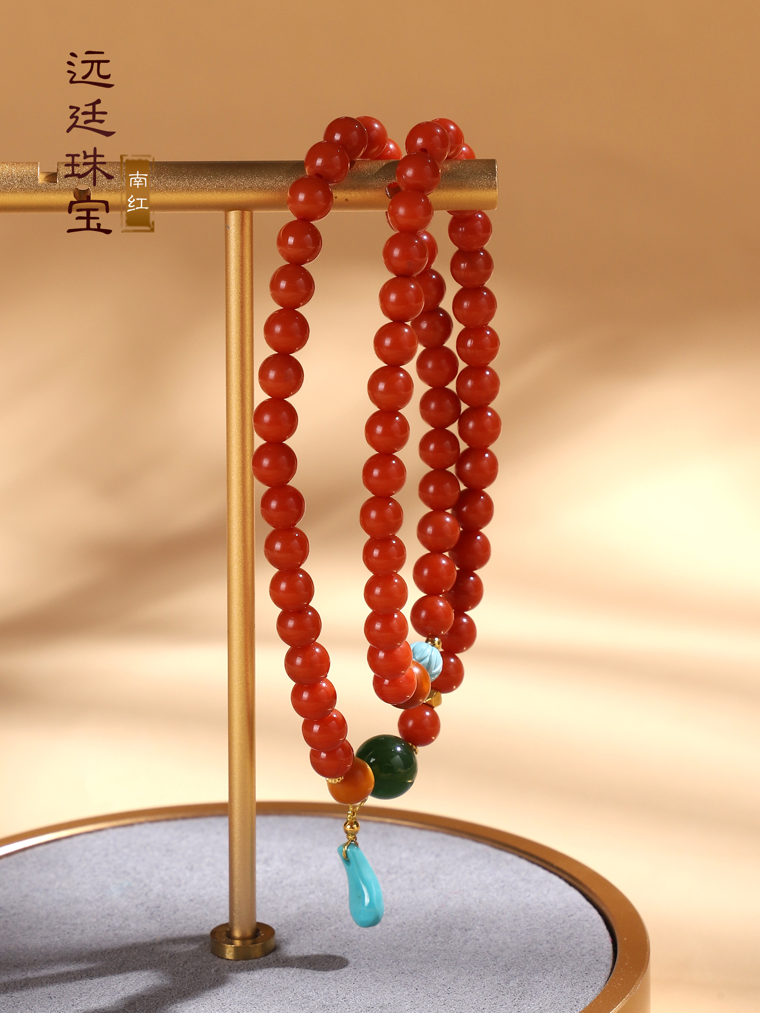 天然瓦西南红手串5mm2圈款
