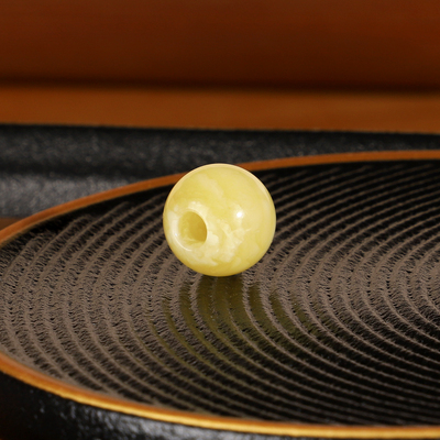 俄料蜜蜡散珠10.9mm28号大孔珠