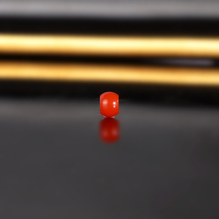 天然保山南红散珠隔珠 681号 直径5x4mm 精工单珠配珠散珠