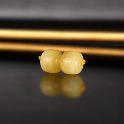 天然俄料蜜蜡老型珠散珠10.5x9.5mm 2064号蜜蜡配珠隔珠 一物一图