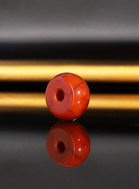 天然川料南红火焰隔珠CG13 精工 直径10.4x5.6mm 火焰纹配珠散珠