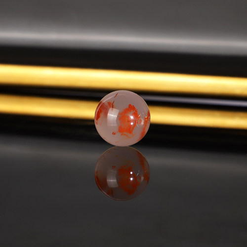 川料南红散珠2590号 直径12mm 冰飘南红单珠飘花高冰荔枝栋配珠