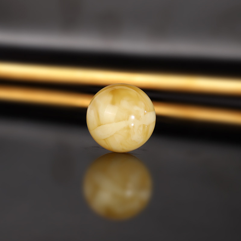 原矿天然俄料蜜蜡散珠 16.4mm WK16-07号 满蜡满密大单珠配珠圆珠